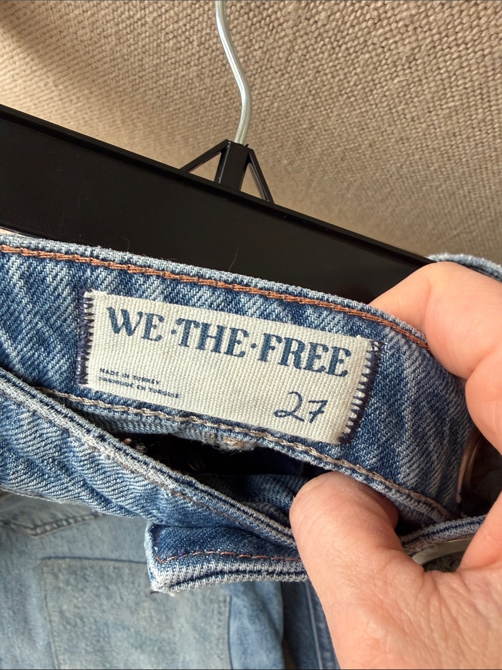 Free People We The Free Barrel Leg Jeans Rope Waist Light Wash Denim Size 27 - Picture 2 of 3